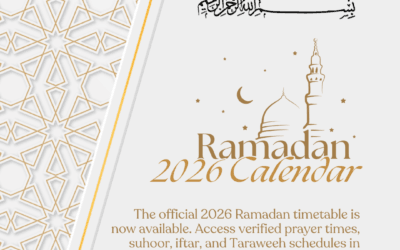 Kalendari i Ramazanit 2026 | Ramadan Calendar 2026